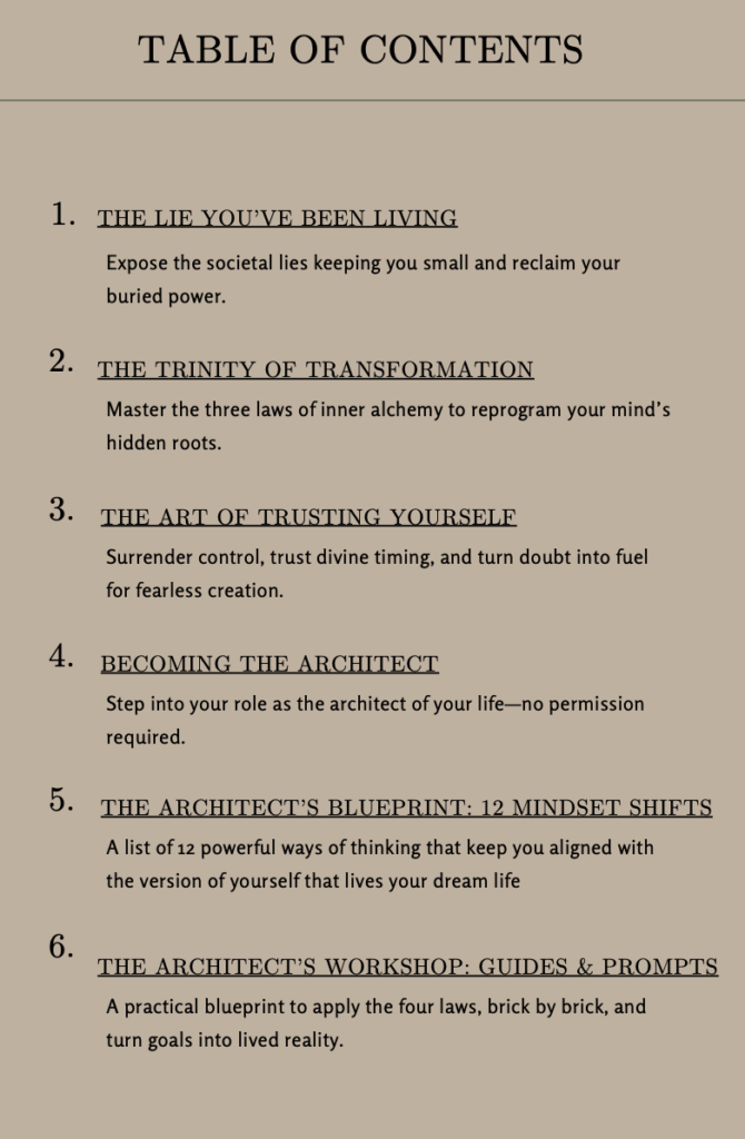 Table of Contents for Permission to Rise
